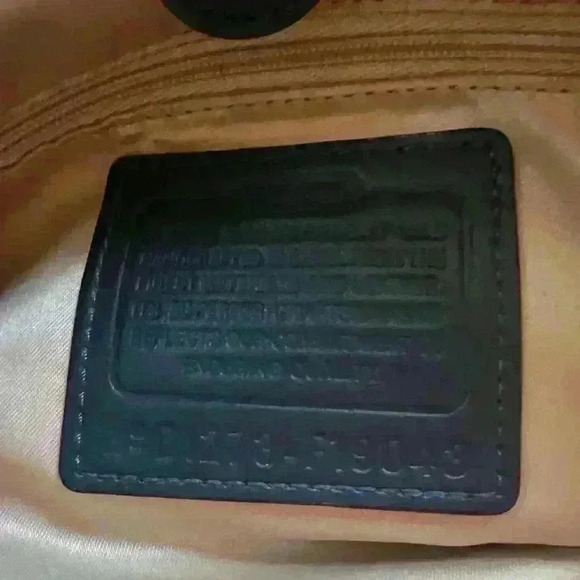 Coach Penelope Khaki with Blue Hand Bag. Pre-Loved. - Picture 8 of 8